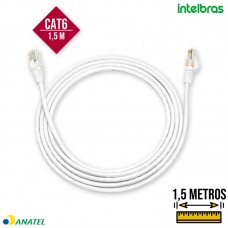 Cabo de Rede Patch Cord Impact Giga Utp Cat6 1.5m Intelbras - Branco